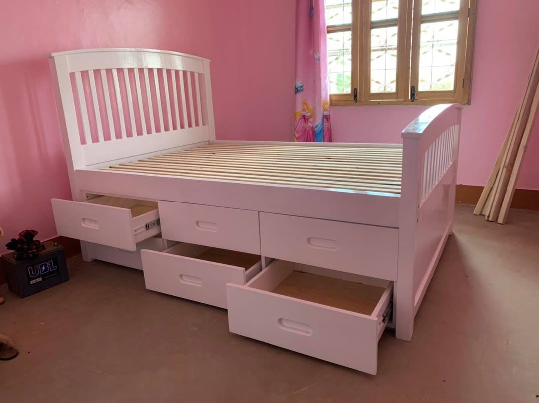 Wingback Headboard Bed #2 - HK Furniture Bedroom Collection, Kampala Uganda