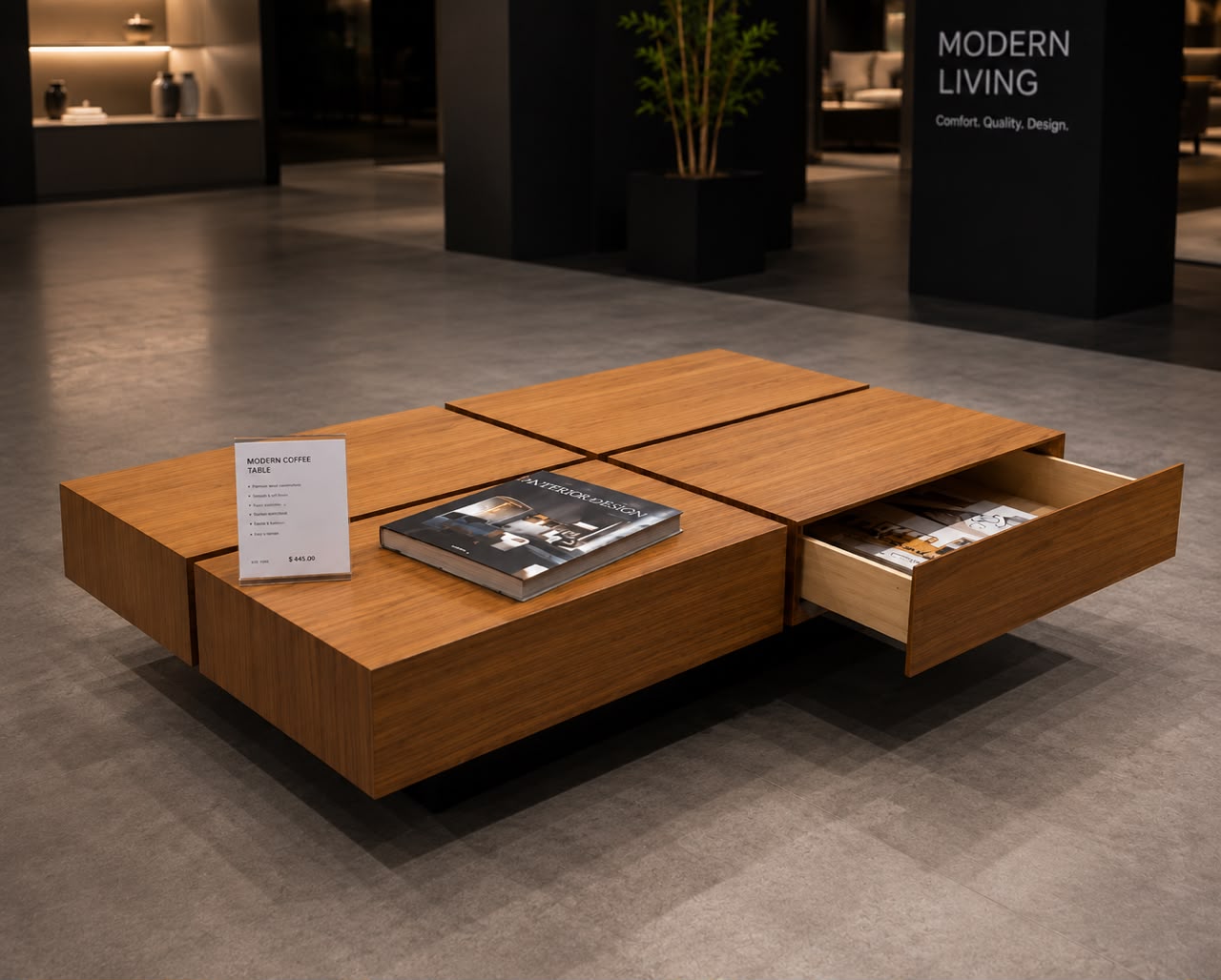 Storage Coffee Table - HK Furniture Center Tables Collection, Kampala Uganda