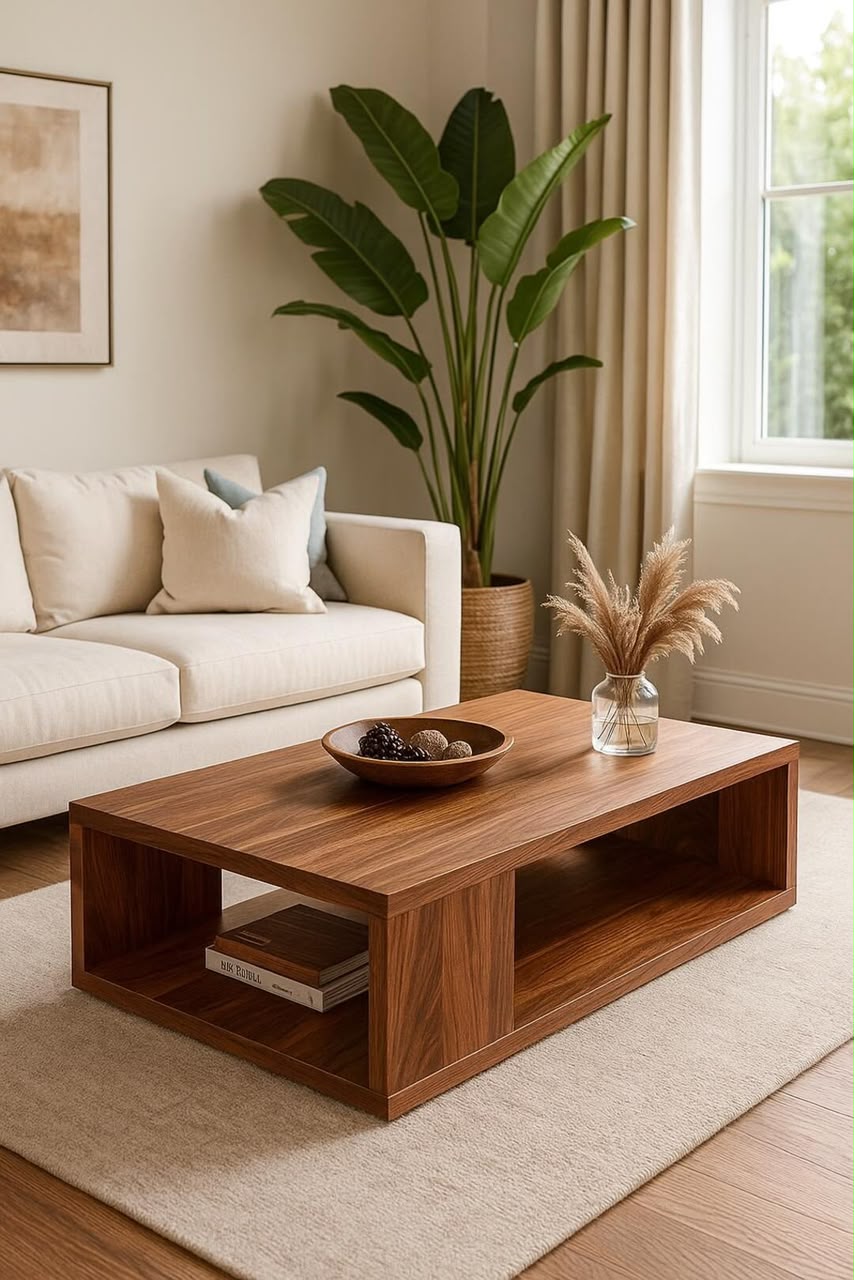 Rustic Wood Center Table - HK Furniture Center Tables Collection, Kampala Uganda