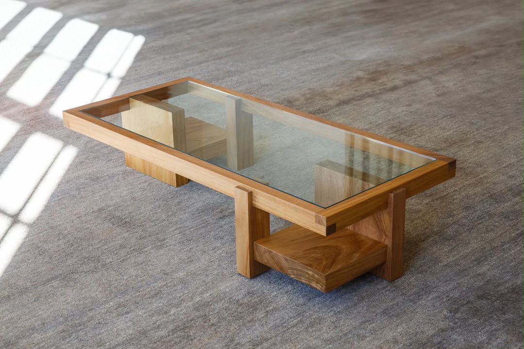 Rattan Coffee Table #2 - HK Furniture Center Tables Collection, Kampala Uganda