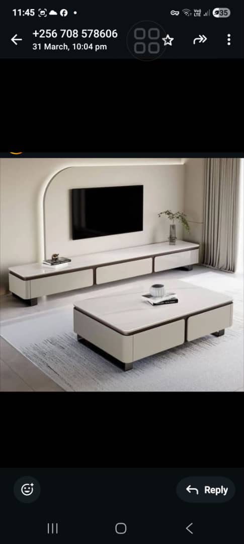 Glass Top Center Table #3 - HK Furniture Center Tables Collection, Kampala Uganda