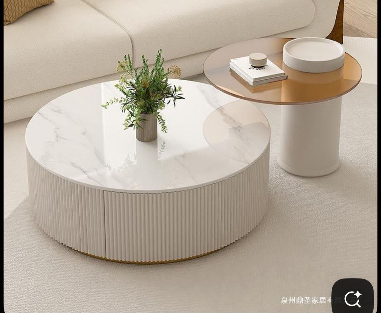 Concrete Top Coffee Table #3 - HK Furniture Center Tables Collection, Kampala Uganda