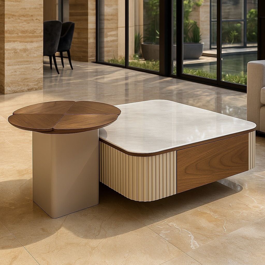 Drum-Shaped Center Table #3 - HK Furniture Center Tables Collection, Kampala Uganda
