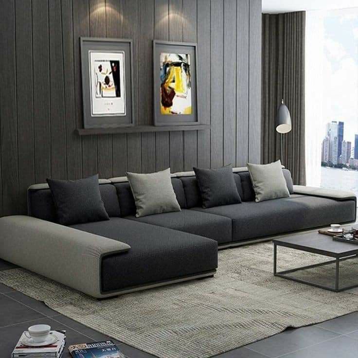 3-Seater Fabric Sofa #4 - HK Furniture Living Room Collection, Kampala Uganda