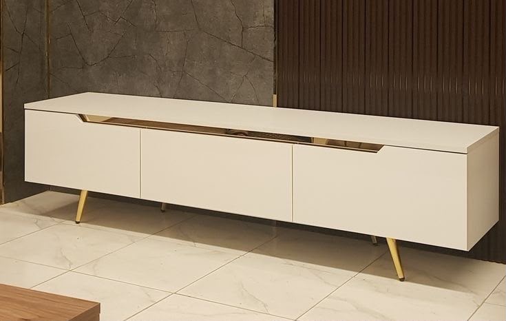 White Gloss TV Unit #2 - HK Furniture TV Stands Collection, Kampala Uganda