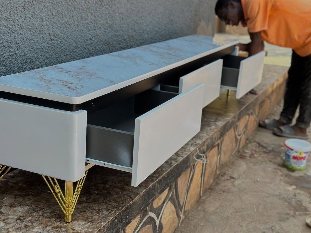 Industrial TV Stand #4 - HK Furniture TV Stands Collection, Kampala Uganda