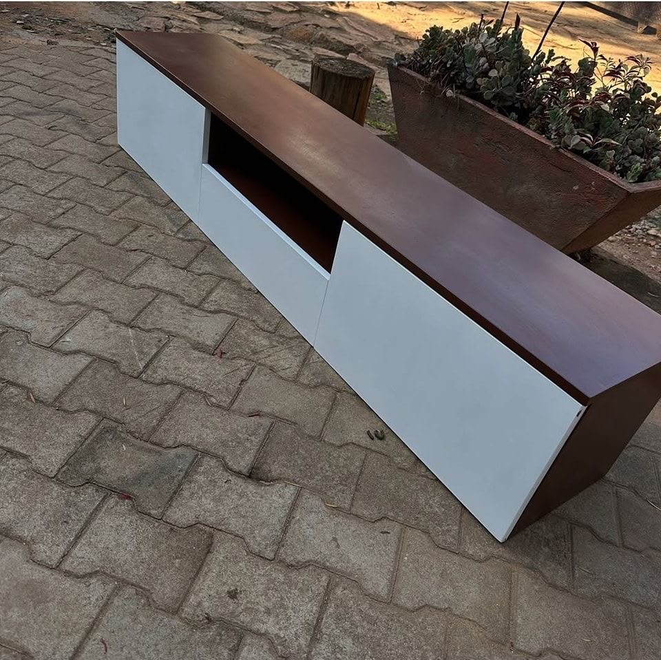 Glass Door TV Unit #4 - HK Furniture TV Stands Collection, Kampala Uganda